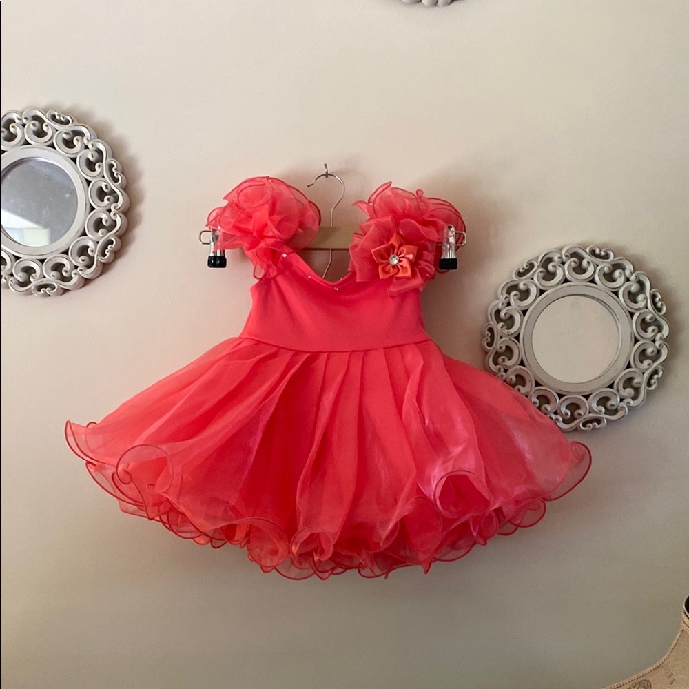Elegant Coral Kids Formal Dress